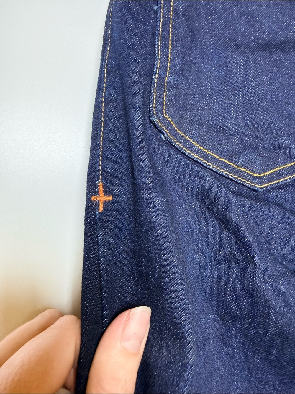 Imogene + Willie The Imogene Slim Straight Jeans Dark Indigo Stretch Denim Sz 27 - Picture 7 of 13